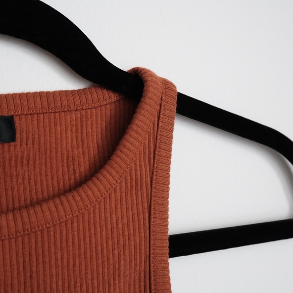 Women's Jcrew ribbed halter burnt orange tank size M - Picture 4 of 6